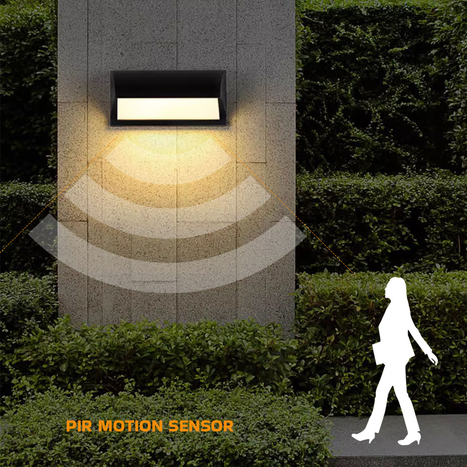 Led Outdoor Wand Licht Wasserdicht IP66 Motion Sensor Led Außen Beleuchtung Veranda Lichter Balkon Garten Lichter Außen Wand Lampe