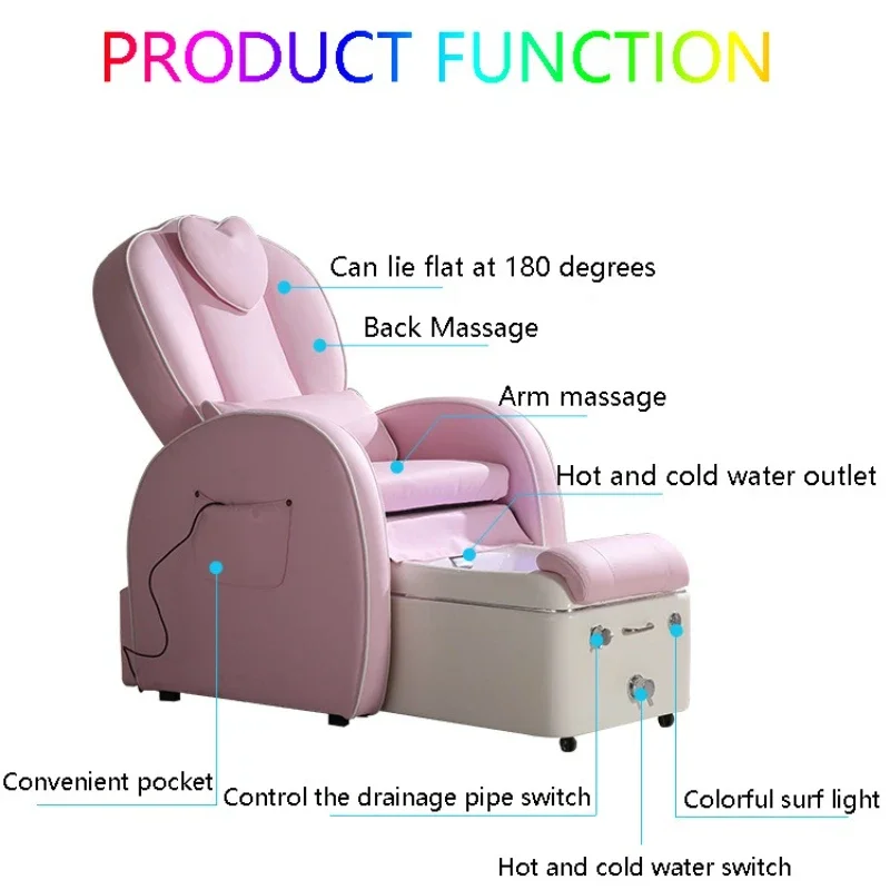 Pedicure เท้าสปาอ่างล้างหน้าเก้าอี้นวดห้องนั่งเล่น Comfort ห้องนั่งเล่น Taburete Pedicura Hairdressing ชุดเล็บ Salon Furnitur