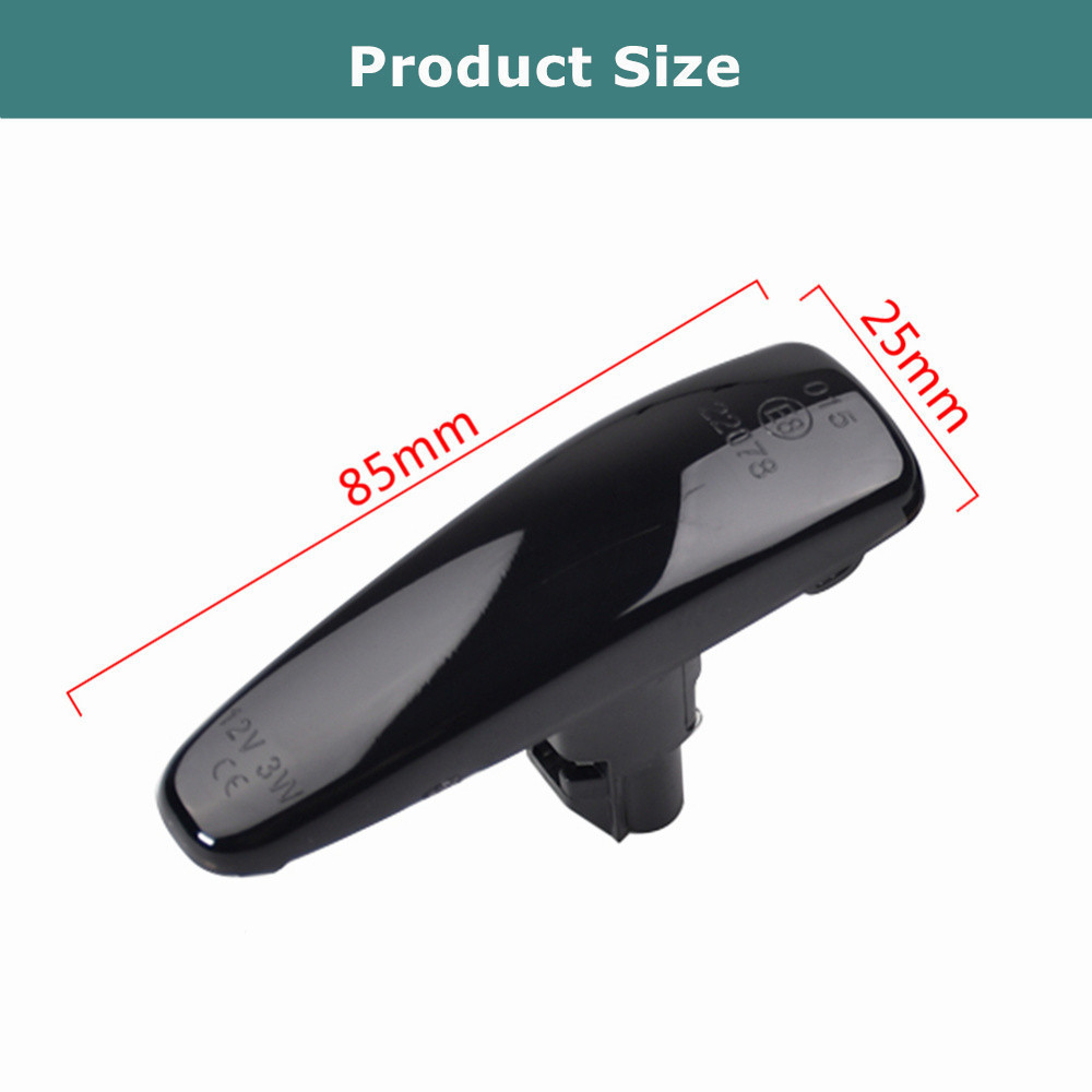 LED Side Fender Dynamic Turn Signal Light Marker Lamp For Mitsubishi Lancer Evolution Evo X Outlander Sport RVR ASX Mirage 2014+