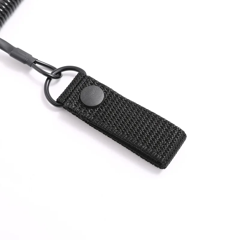 Cordón elástico táctico antipérdida, antirrobo, antircorte, resorte militar, cinturón de seguridad, cuerda para pistola, llavero, accesorios para linterna
