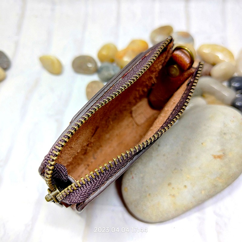 Mini riñonera multifuncional con cremallera, Bolso pequeño de cuero genuino para tarjetas, cartera para llaves de coche, L120902SD