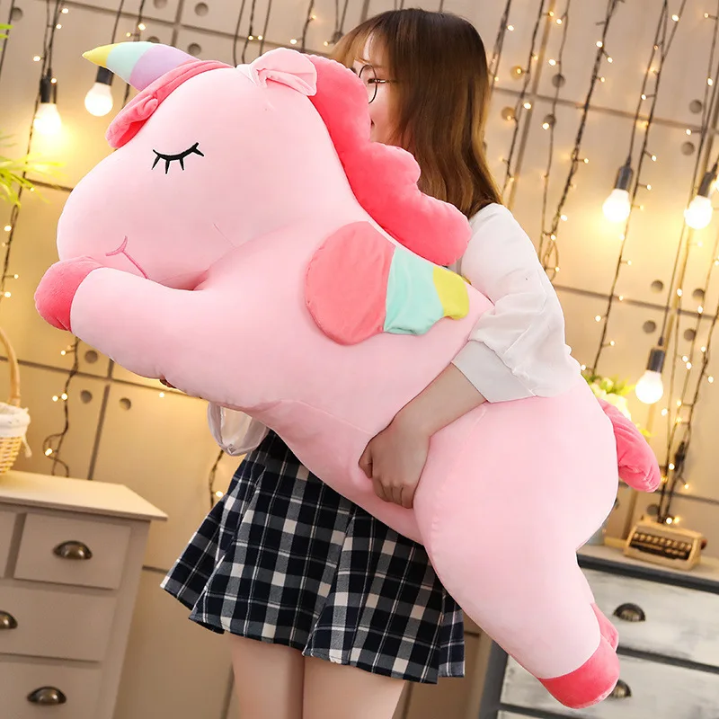 25/35cm kawaii unicórnio gigante brinquedo de pelúcia macio unicórnio macio bonecas animais cavalo brinquedos para crianças menina travesseiro presentes aniversário