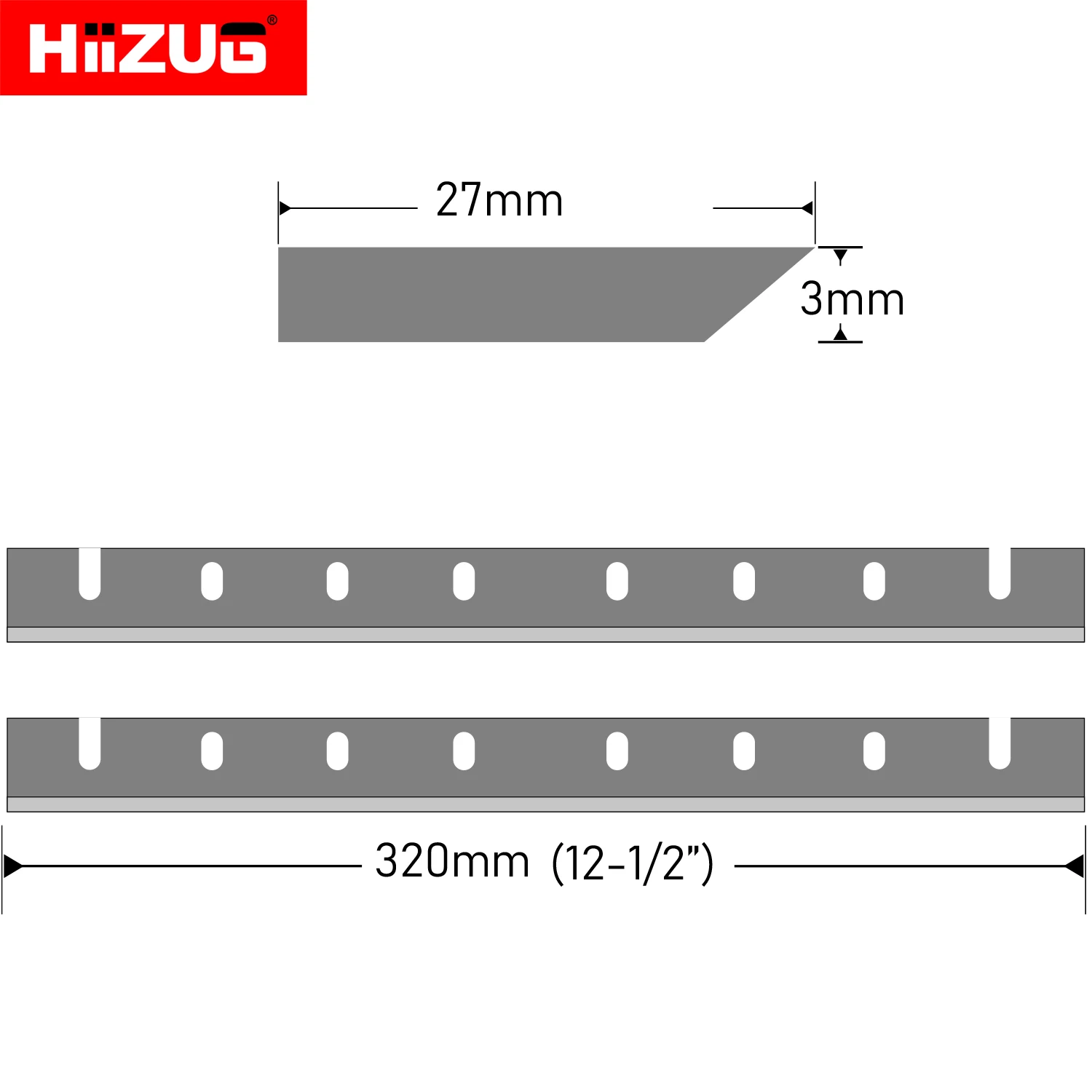 DeWalt DW733 Schaafmachine Messen 320mm×27mm×3mm HSS 2 Stuks voor DeWalt Schaafmachine Houtbewerking Schaafmachine Jointer Machine