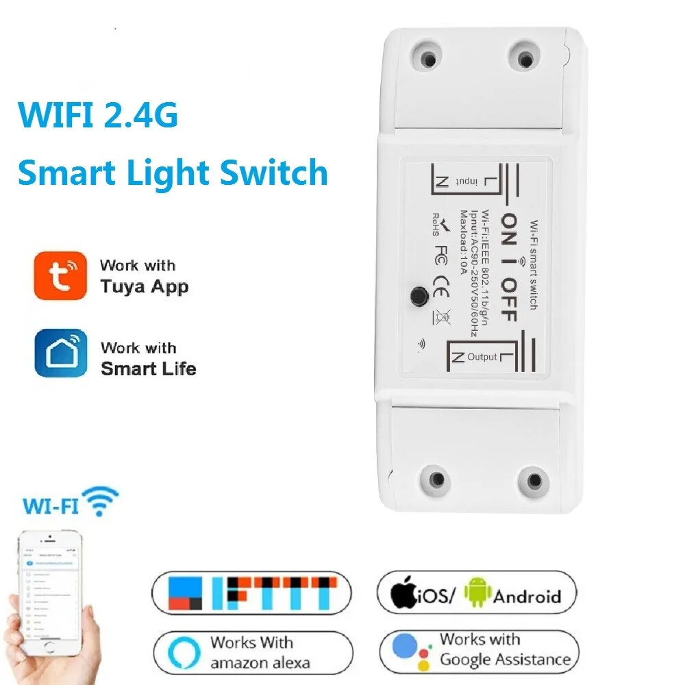 WiFi Smart Switch Universal Breaker Timer APP Drahtlose Fernbedienung Automatisierung Funktioniert mit Alexa Google Home Alice 
