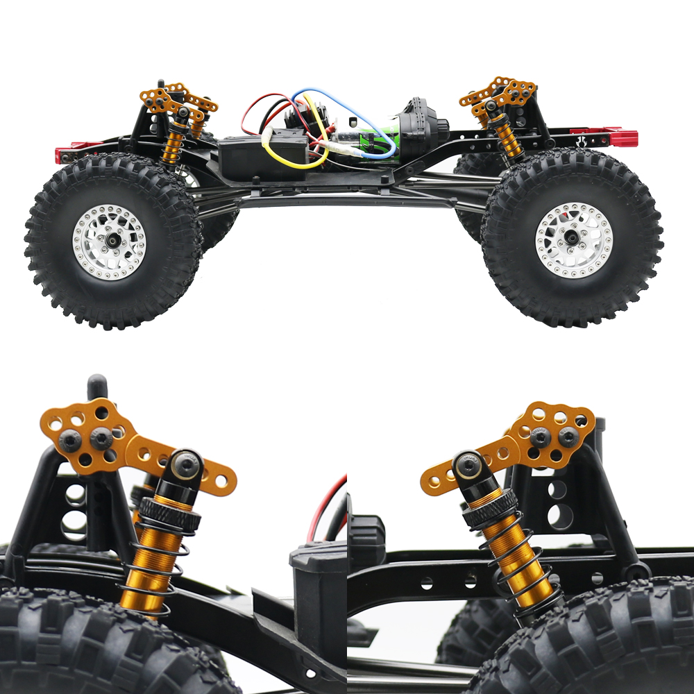 อลูมิเนียมโลหะโช้คอัพ Mount ปรับความสูงมุมสําหรับ 1/10 RC Crawler Axial SCX10 90046 90047 D90 D110 อัพเกรด