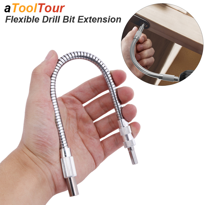 Flexible Bohrerverlängerung, flexible Welle aus Metall für Elektroschrauber, Adapterhalter, Verbindungsglied, Multitul-Sechskantschaft, magnetisch