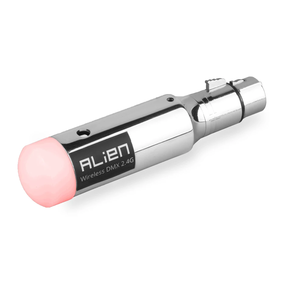 ALIEN 2,4G ISM DMX512 controlador Dfi receptor inalámbrico recargable transmisor de batería incorporado XLR de 3 pines para luces de escenario DMX