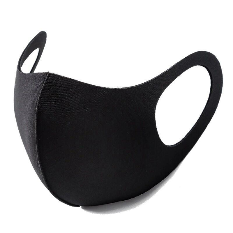 Máscara facial de proteção uv adultos crianças verão earloop máscara preta viagem-amigável respirável leve lavável coberturas faciais