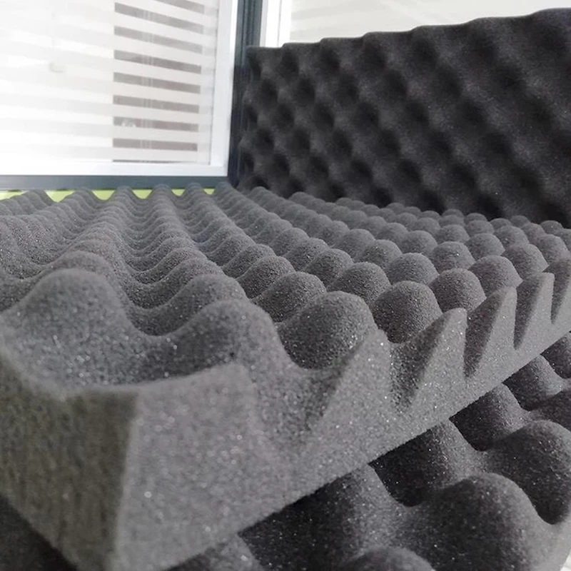 Wave Sponge Lining Shockproof Toolbox DIY Customized Lattice Concave Convex Egg Sponge Block Filled Shock Absorption Foam Pad