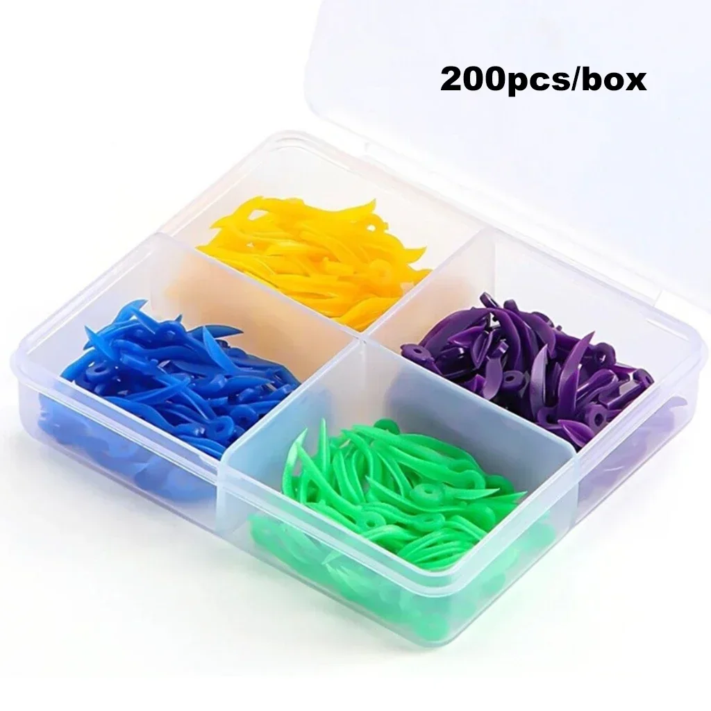 200 stks/pak Tandheelkundige Wegwerp Wiggen Tand Kloof met Cirkelvormig Gat 4 Maten Medische Plastic Mondverzorging Gereedschap voor Tandheelkunde Lab