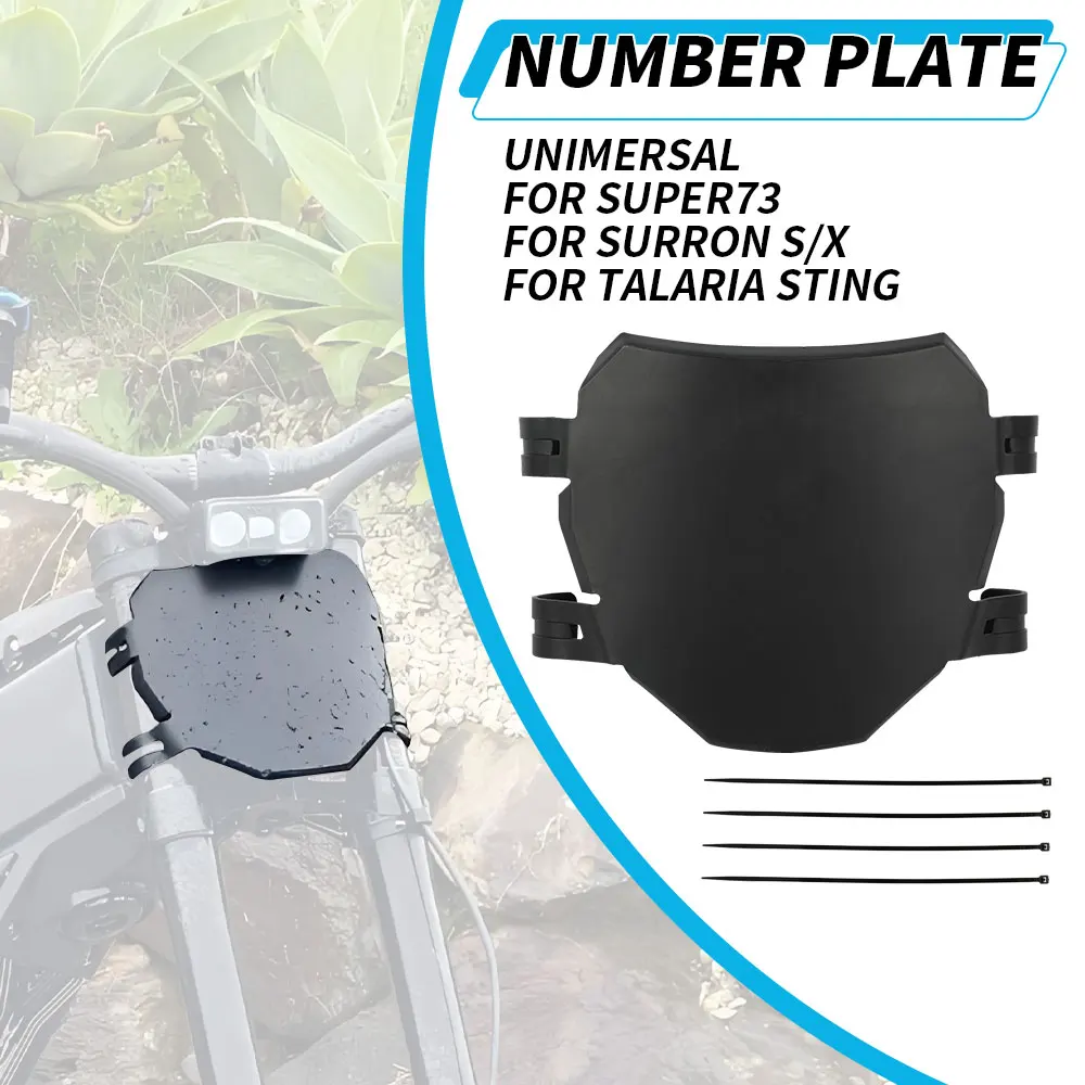 Placa de identificação dianteira para sur-ron s x luz abelha placas de registro de motocicleta para talaria super 73 moto elétrica sujeira