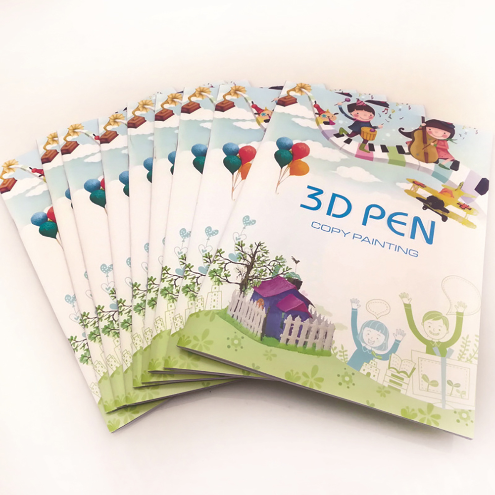 3D Printing Pen Drawing Book Reusable Colorful 22/40 Patterns Thick Paper Clear Plate Painting Template for 3D Pen Kid Gifts