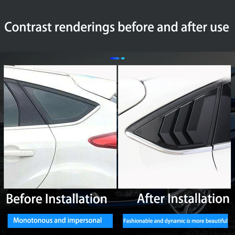 1 ペアリアウィンドウルーバー車のベントサイド羽口ルーバーベントフォードフォーカス ST RS MK3 2012-2018