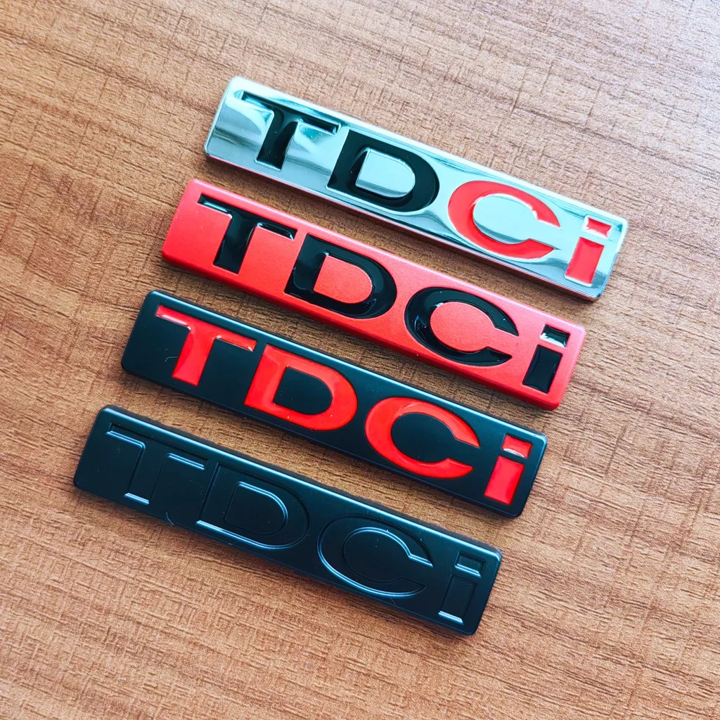 3D Metal Chrome Black Logo TDCI Emblemat Samochodowy Błotnik Bagażnik Naklejka Akcesoria