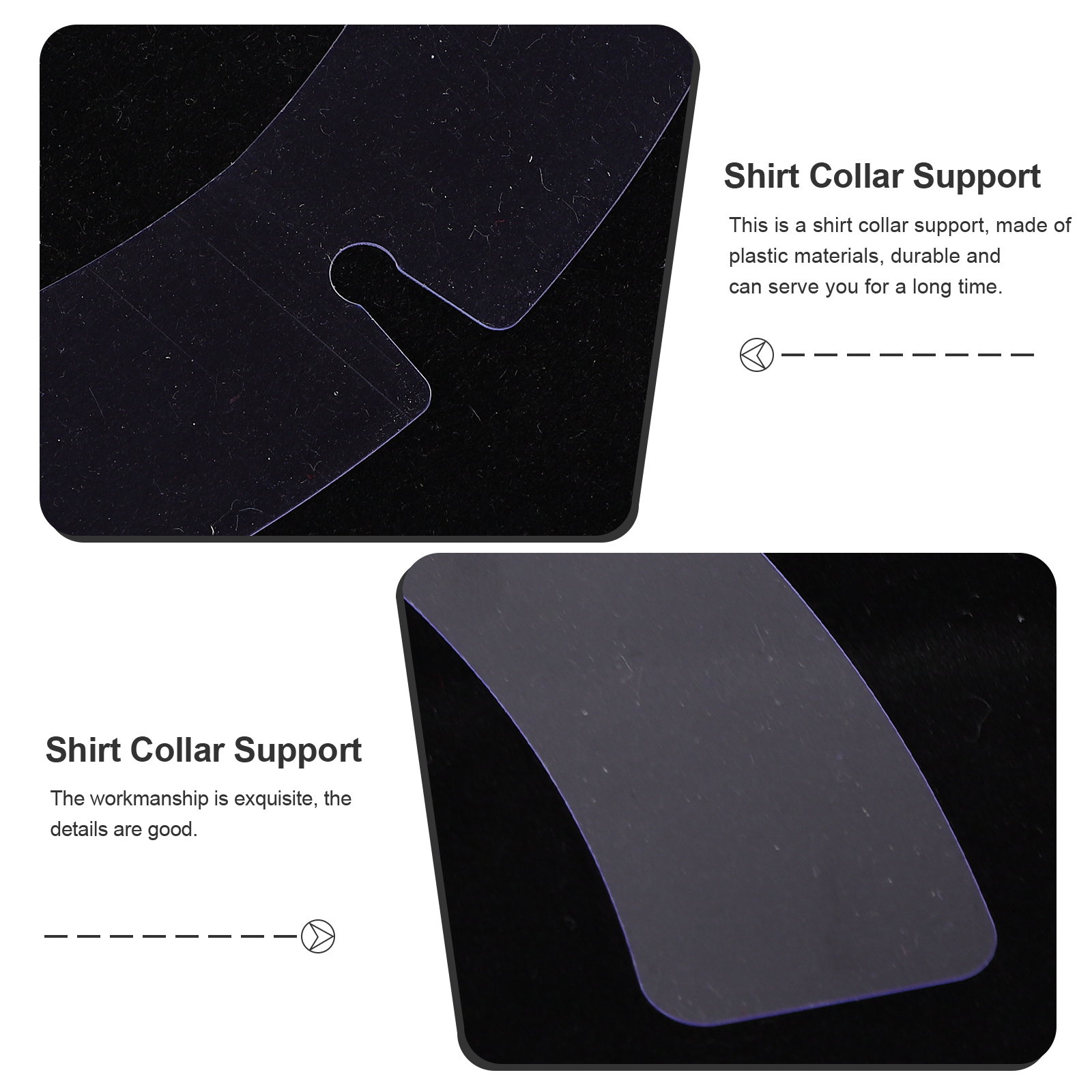 Button Collar Support Piece Shirts for Men Stay Glue Bone Shaper Women's Holder Velvet Hangers