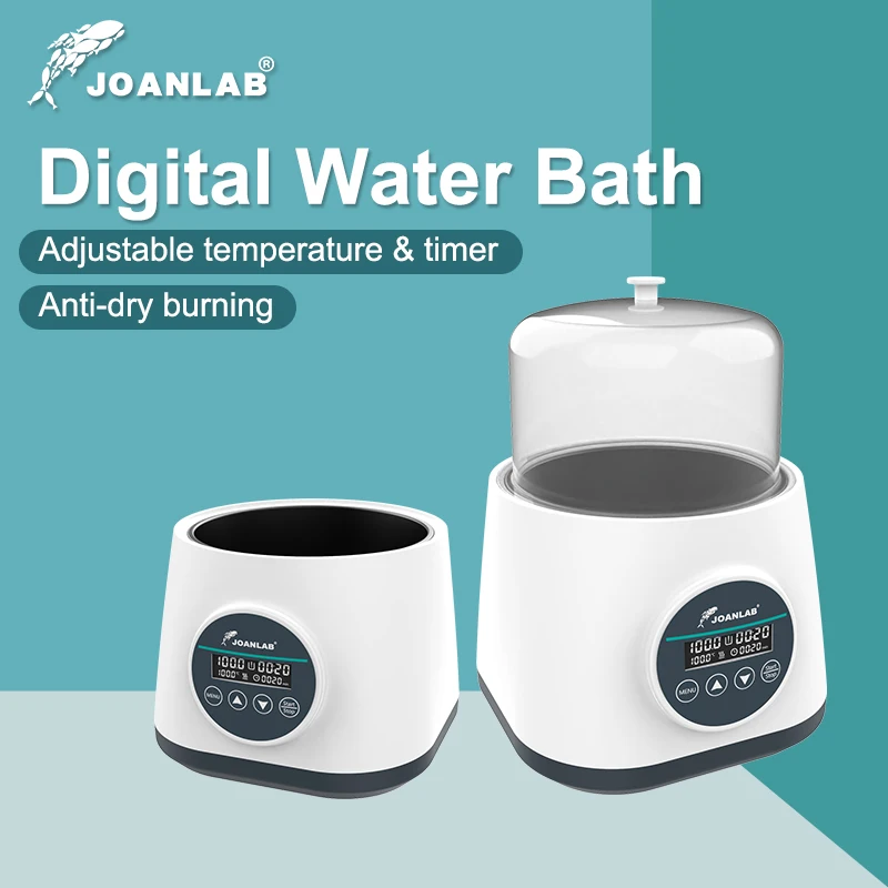 JOANLAB Wasserbad, Labor, konstante Temperatur, Digitalanzeige, Heizung, Laborthermostat, Tank, Anti-Trockenbrennen, 2 l, 110/220 V, WB-2S