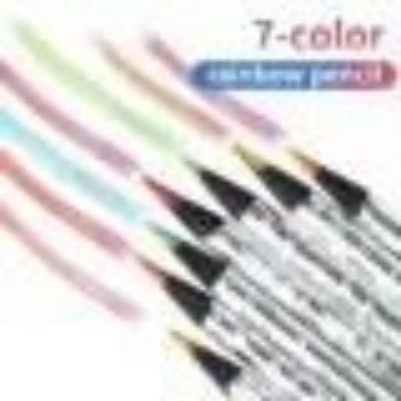 10/20PCS 7 สี Kawaii สีดําไม้ Rainbow Core ดินสอสีเจลปากกาดินสอไม้อุปกรณ์ศิลปะเครื่องเขียนอุปกรณ์โรงเรียน