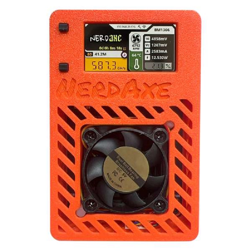 NerdAxe Miner Nerdminer 500Gh/S S19XP BM1366 ASIC Bitaxe Bitcoin Mini Miner with 1.9 Inch Display EU Plug
