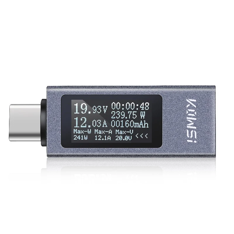 KWS-2301C 유형 C 테스터 DC 4-30V 0-12A 디지털 전압계 전류계 전류 전압 측정기 보조베터리 충전기 표시기
