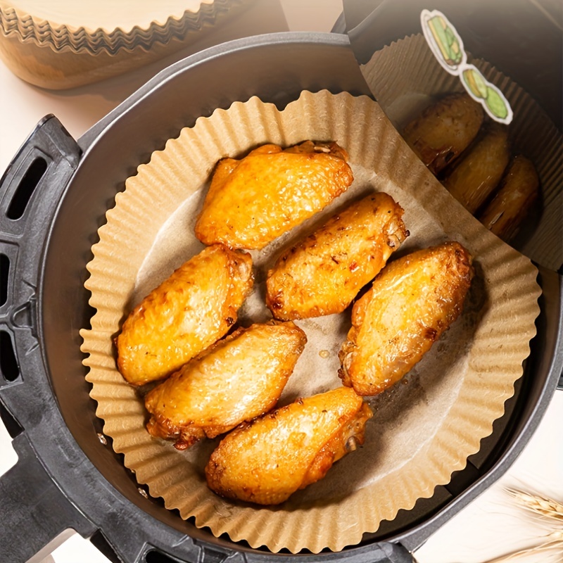 Air Fryer กระดาษ Liners ทิ้งน้ํามันกันน้ํากระดาษรองอบรอบสแควร์และสี่เหลี่ยมผืนผ้า Parchment KITCHEN PARTY Supplies