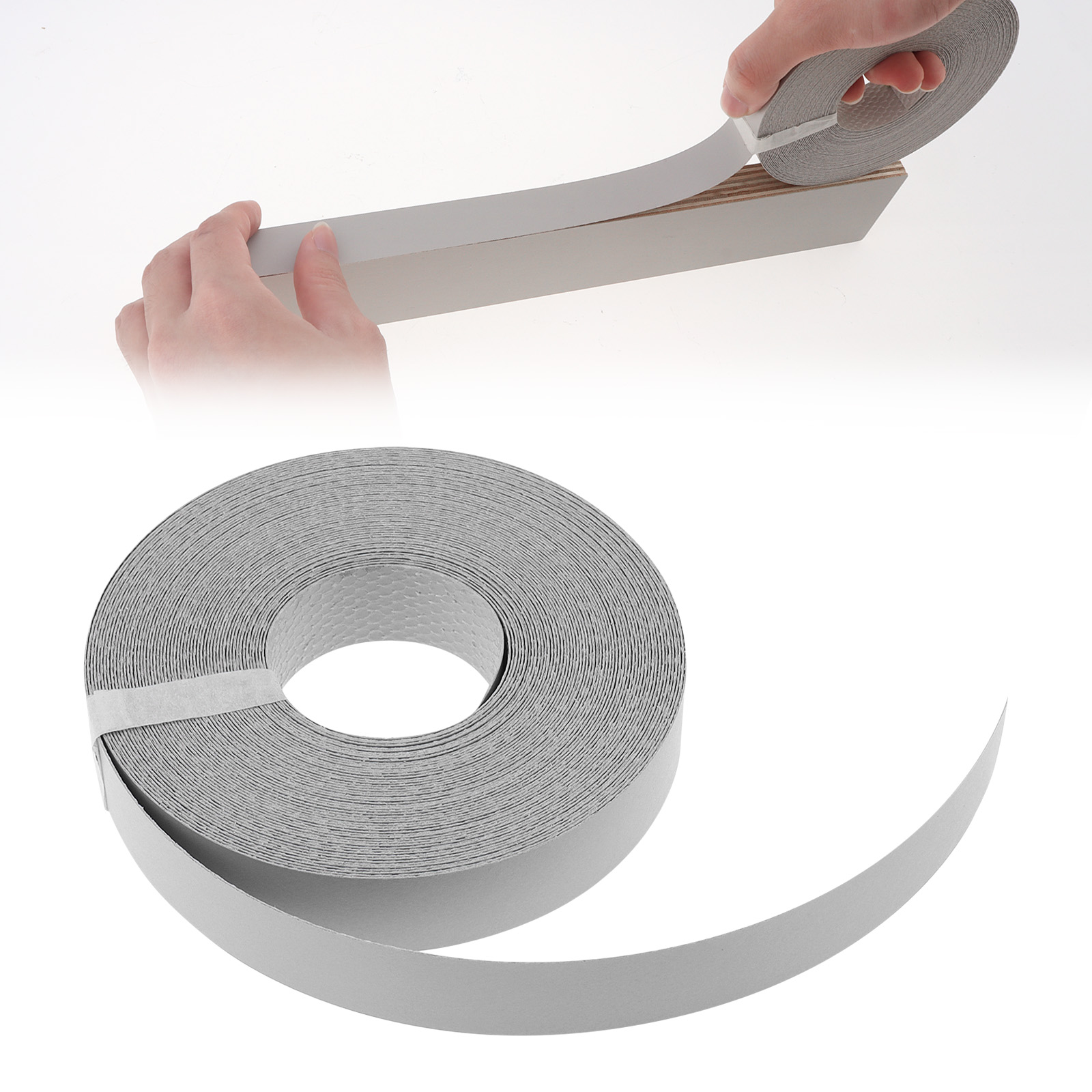15 м серая термоплавкая клейкая меламиновая кромка для фанерного стола/шкафа/мебели, предварительно клееная кромка для шпона