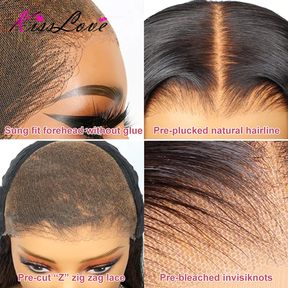 Onda do corpo invisi cinta 360 peruca cheia do laço cabelo humano 5x5 sem cola puxar ir perucas com cordão elástico 13x6 hd peruca frontal do laço
