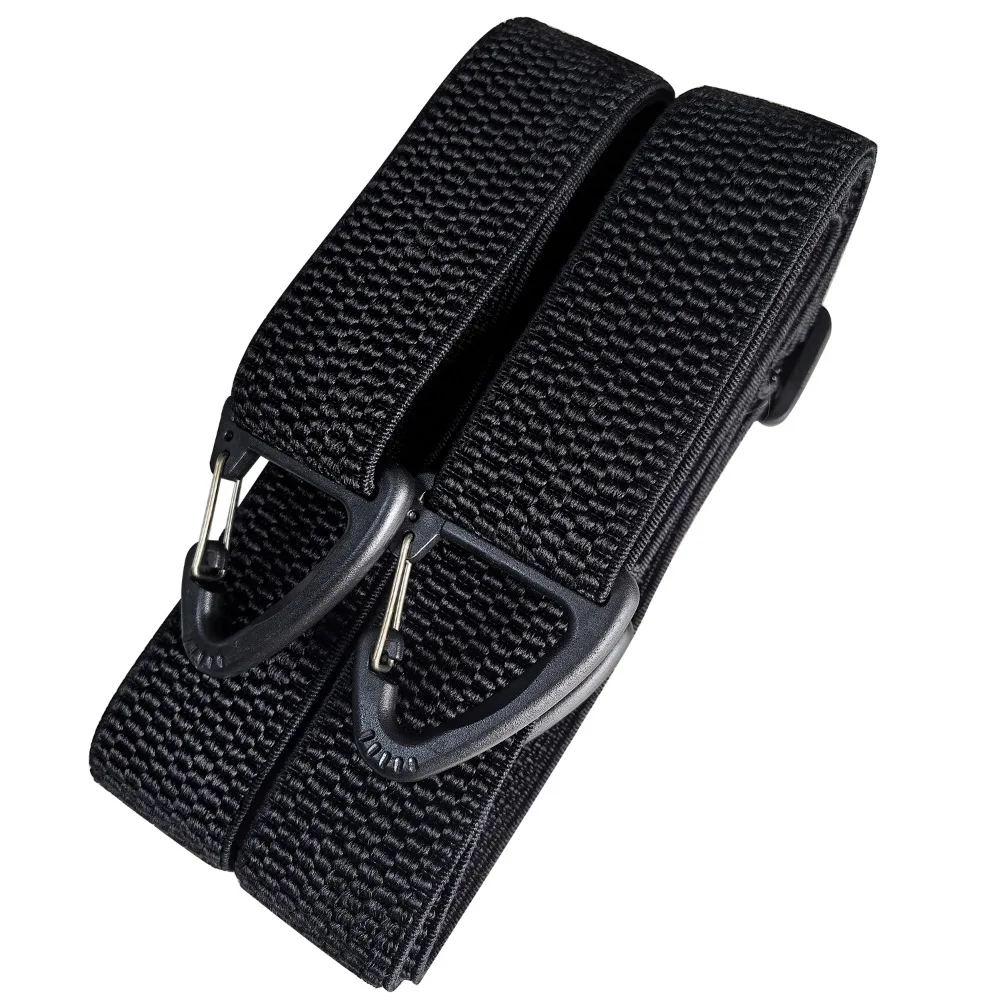 남성용 헤비 듀티 멜빵 야외 바이커 3.8cm 와이드 X-백 4 스냅 후크 조절 가능한 탄성 바지 교정기 스트랩 벨트