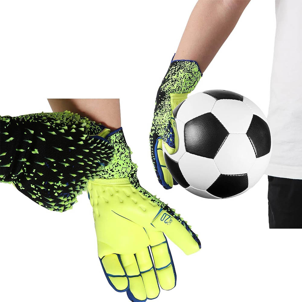 ถุงมือยางผู้รักษาประตูฟุตบอล sarung Tangan kiper มืออาชีพหนาสำหรับผู้ใหญ่เยาวชนการฝึกอบรมกีฬาฟุตบอล