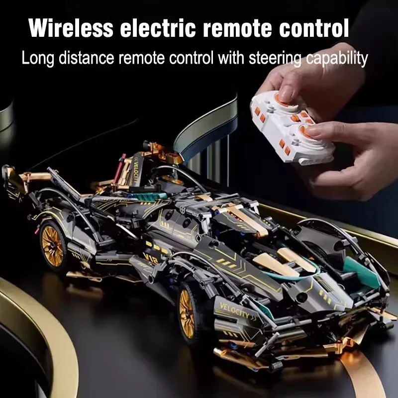 1:14 Technical Building Blocks Hypercar Racing Car Cool technology Model Assemble Vehicle Bricks Toy For Boy Child Birthday Gift