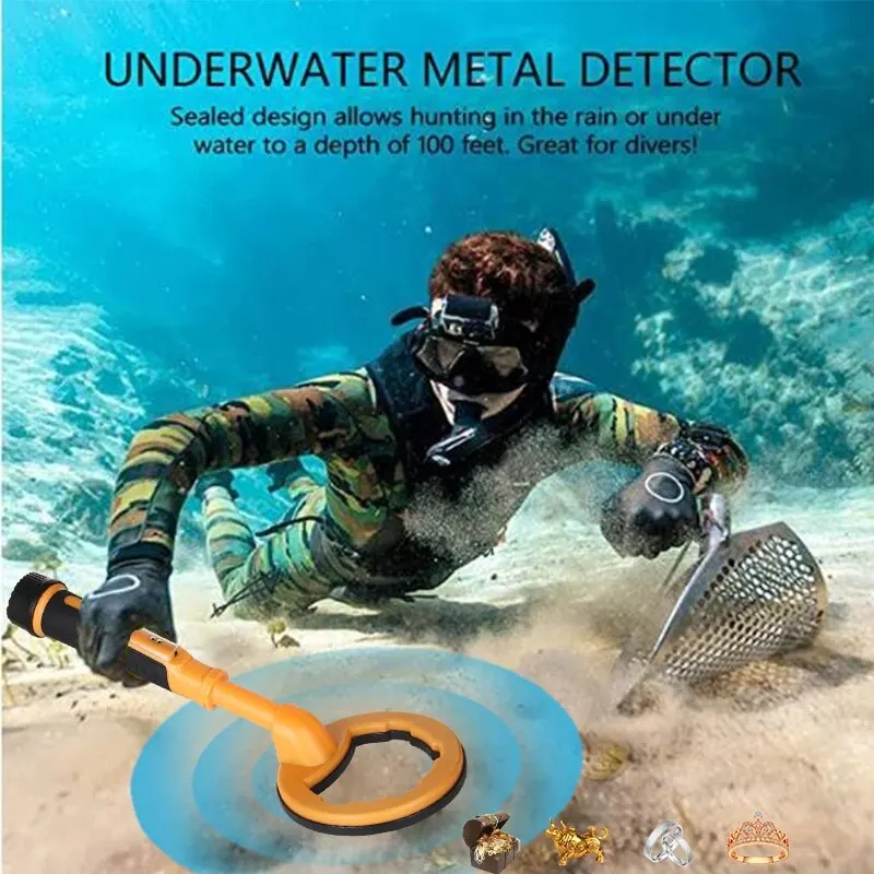 NEU Pulse Dive Unterwasserdetektor Metallsuchdetektor 2 in 1 Schatzsuchmaschine 30 m runde Sonde Pinpointer