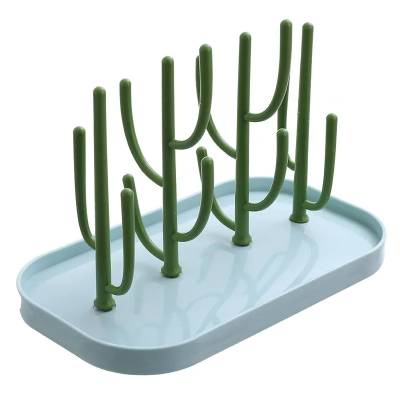 Rack de secagem de garrafas para bebês essenciais para balcão de cozinha, suporte de secador de garrafas removível com base. para mamilos, copos, peças de bomba