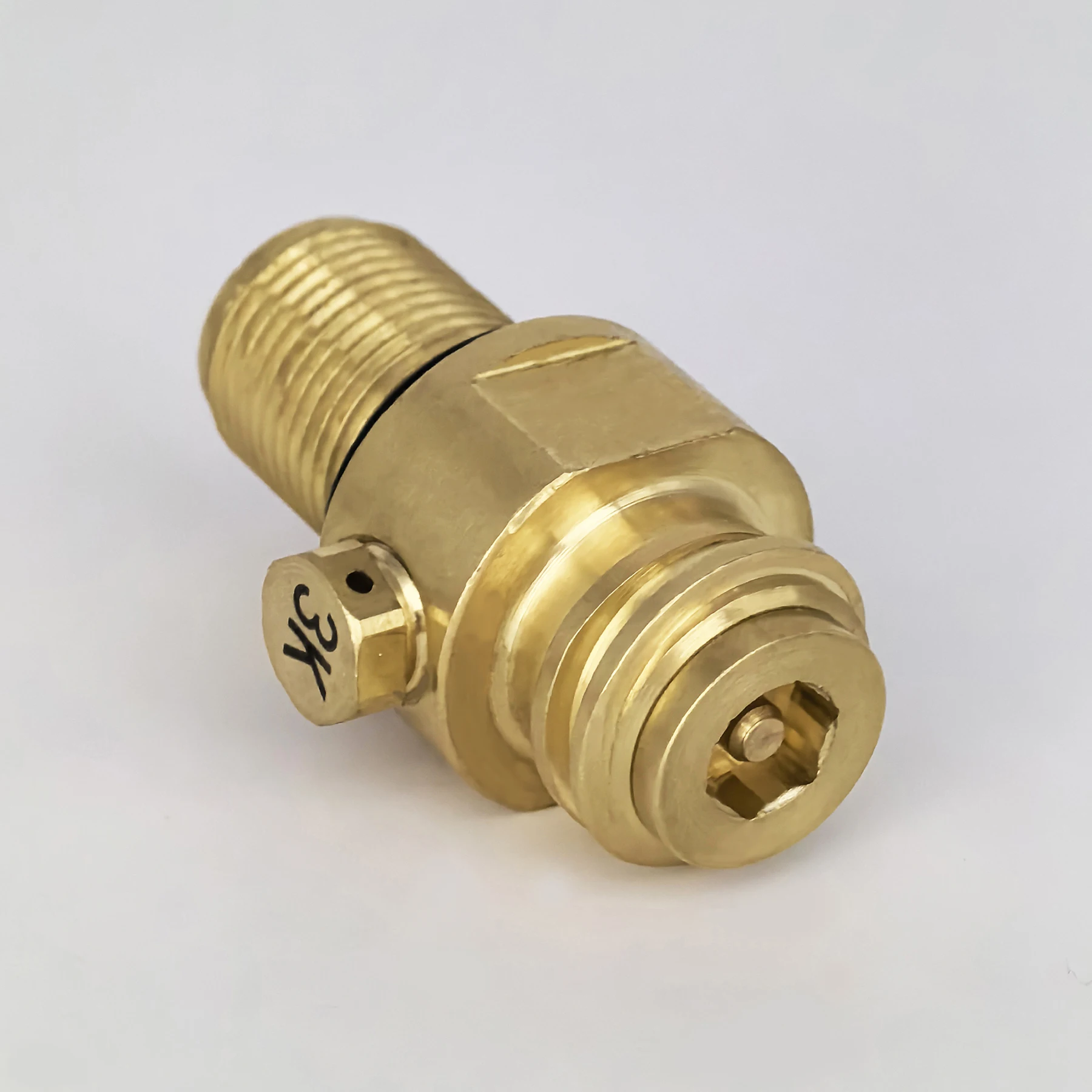 Soda Water Accessories Input M18*15 Output TR21-4 Tank Cylinder Valve Adapter ON/OFF Refill Solid Brass Alloy Filling Station