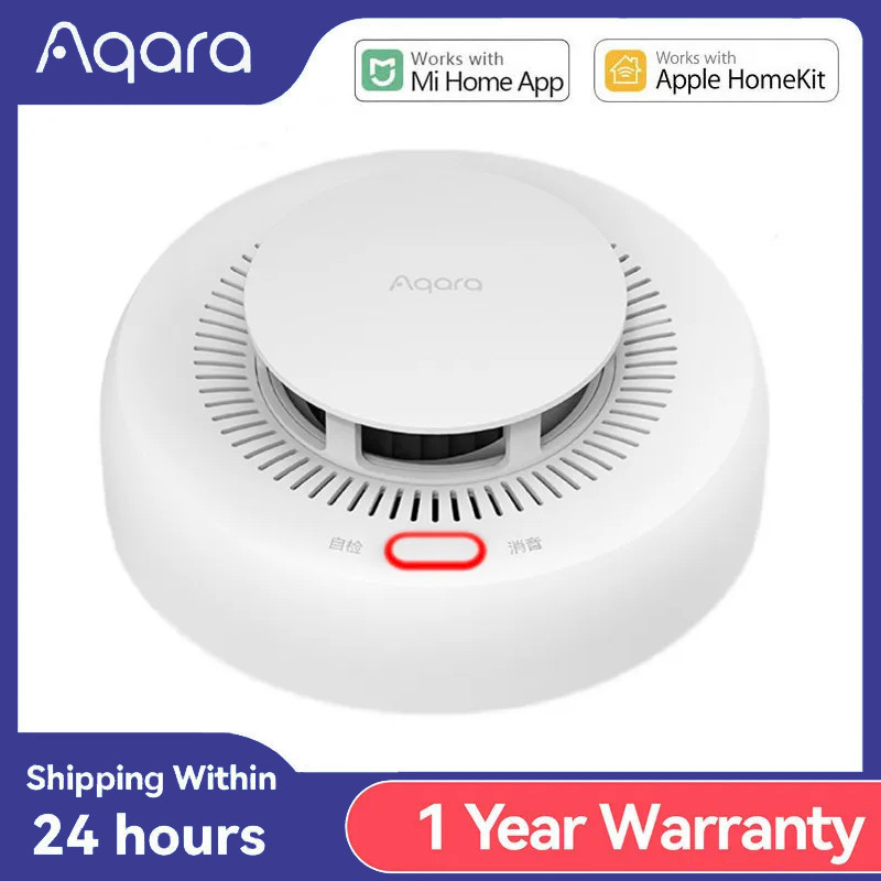 Aqara Smart Smoke Detector Sensor Zigbee 3.0 Fire Alarm Monitor Sound Alert Home Security APP funziona con Xiaomi Mi home Homekit
