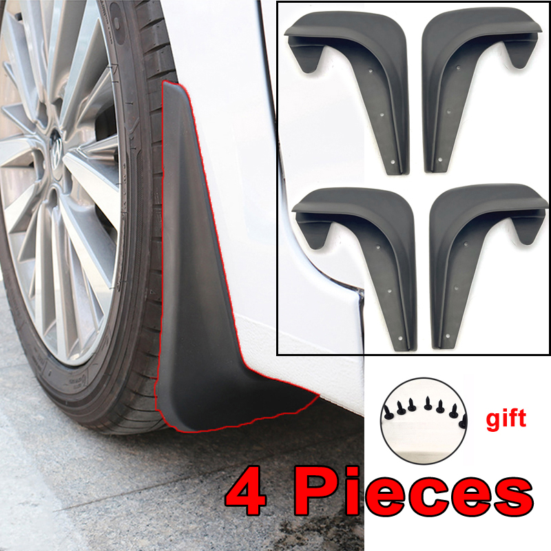4 Stuks Set Autoband Spatbord Universele Voor Achterwiel Spatlappen Splash Guards Spatlappen Met Schroef Auto Protector Accessoires
