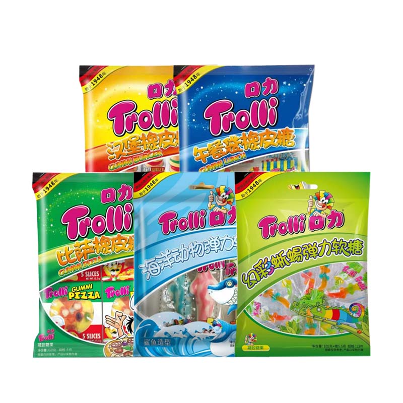 2.4/2.72/3.53/3.71/3.81oz(68/77/100/105/108g)*1 Pack Trolli Gummi shape Candy