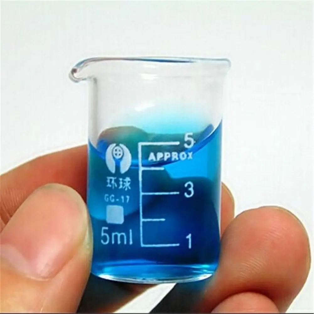 5/10/50/100ml Laboratorio di Chimica Laboratorio Tazza di Misurazione di Vetro Resistente Al Calore Lab Borosilicato Vetreria Per La Ricerca Scientifica