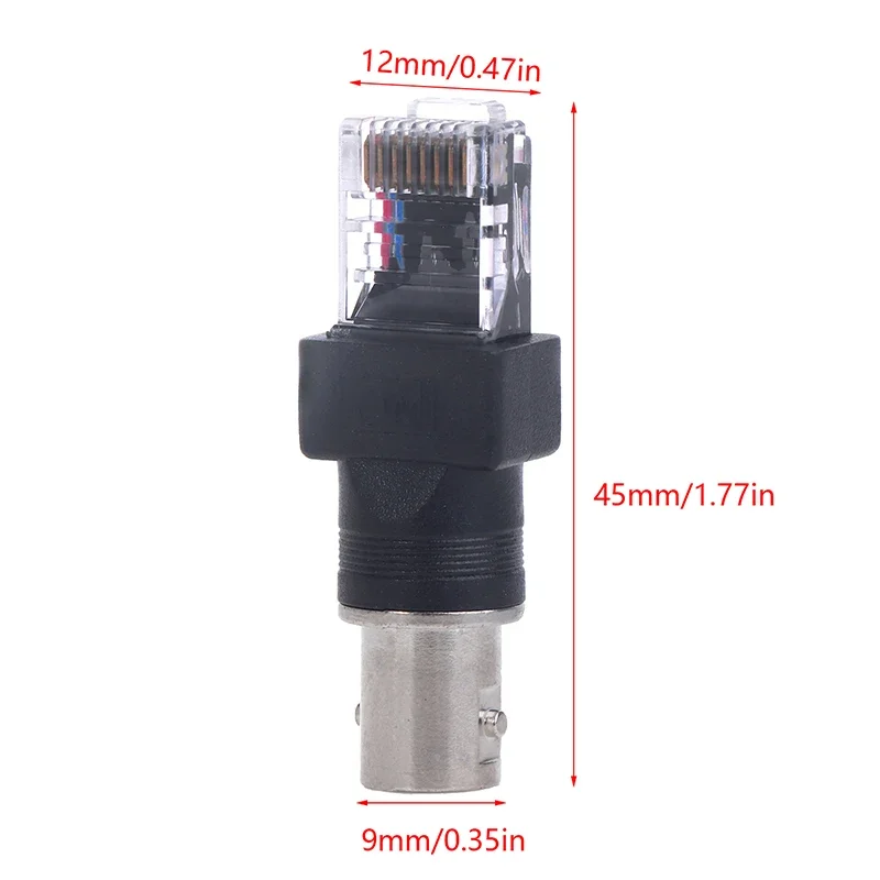 1Pcs RF Female To RJ45 Male Coaxial Barrel Coupler Adapter Coax Adapter, RJ45 To RF Connector BNC F-Type Connector