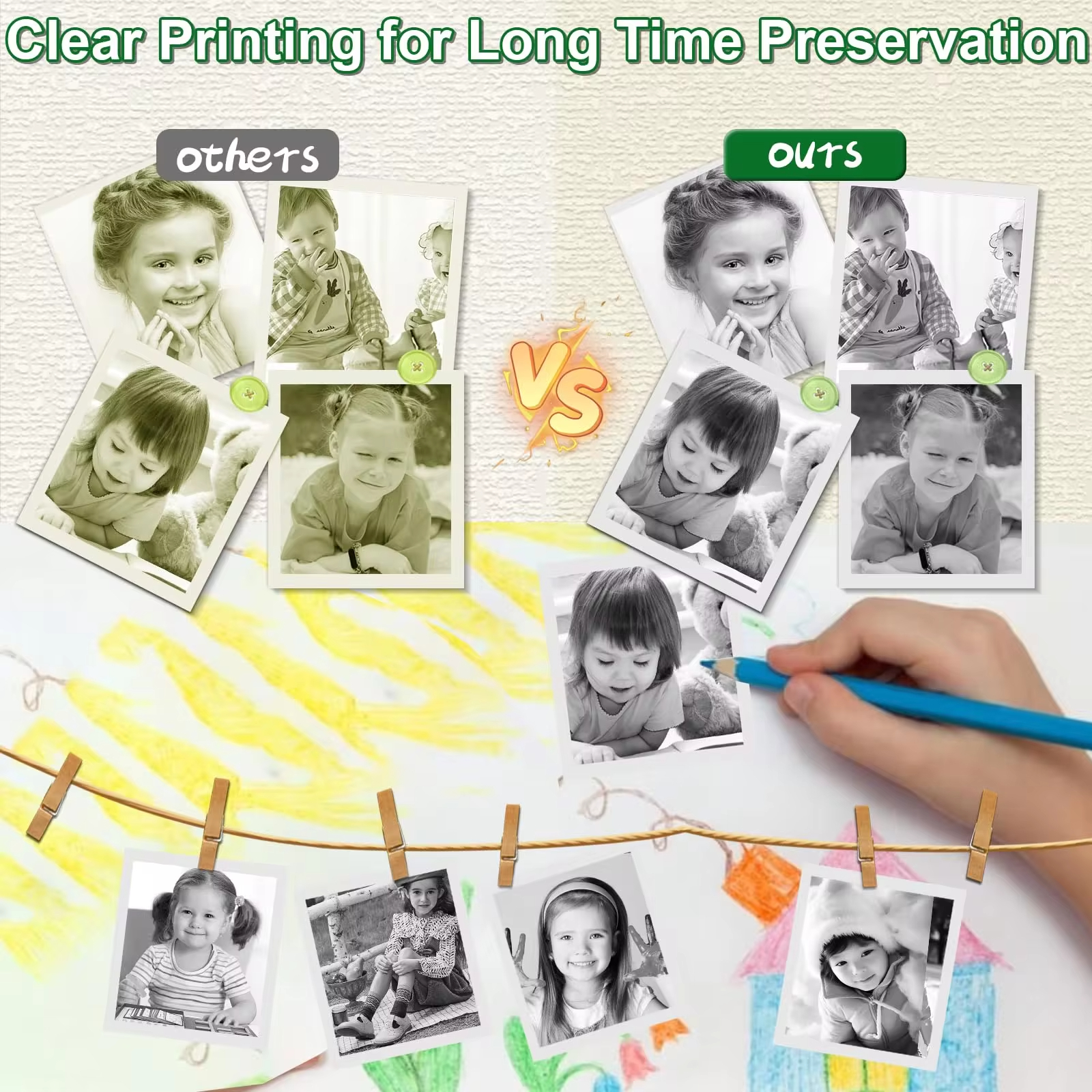 Набор фотоаппаратов Мгновенной Печати, 6 рулонов, 57x30 мм