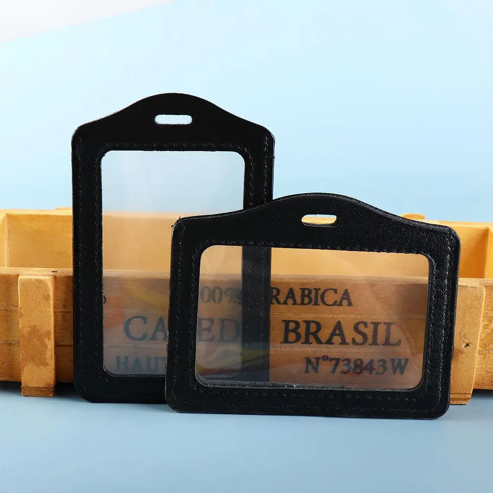 เคสตราบัตรประจำตัวหนัง PU กระเป๋าเก็บบัตรใสสำหรับสำนักงานบัตรธนบัตรสีสันสดใสชื่อ sampul kartu