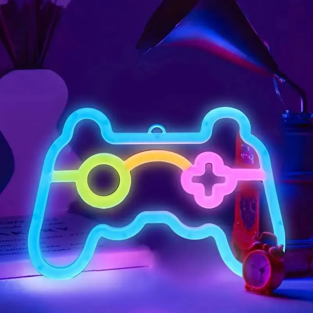 1PC USB LED-gameconsole neonlicht, gamecontroller-nachtlampje, geschikt voor gamekamers, feesten en wanddecoratie