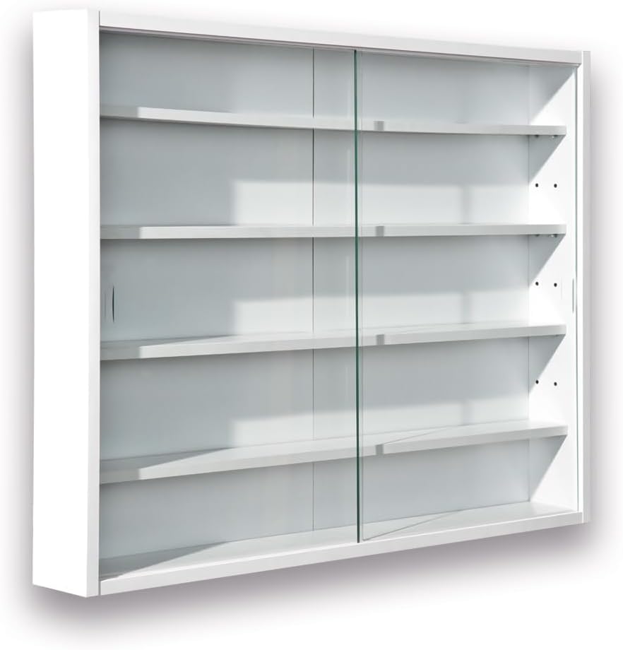(Envío gratis) Bonina – Vitrina – Estantería de pared – Vitrina de cristal – Estantería de pared