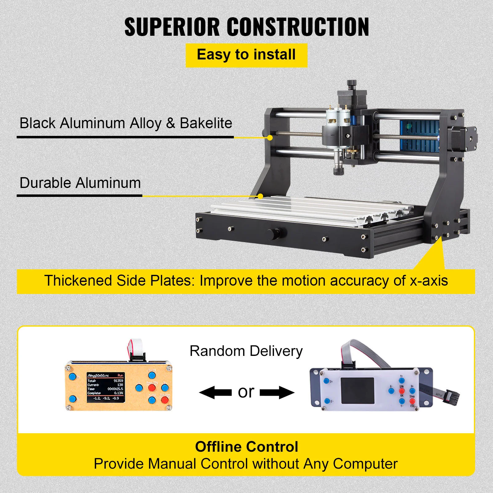 CNC 3018 PRO Macchina Control Mini incisore 300 × 180 × 45mm  con controller offline 3 assi Macchina per incisione NO LASER