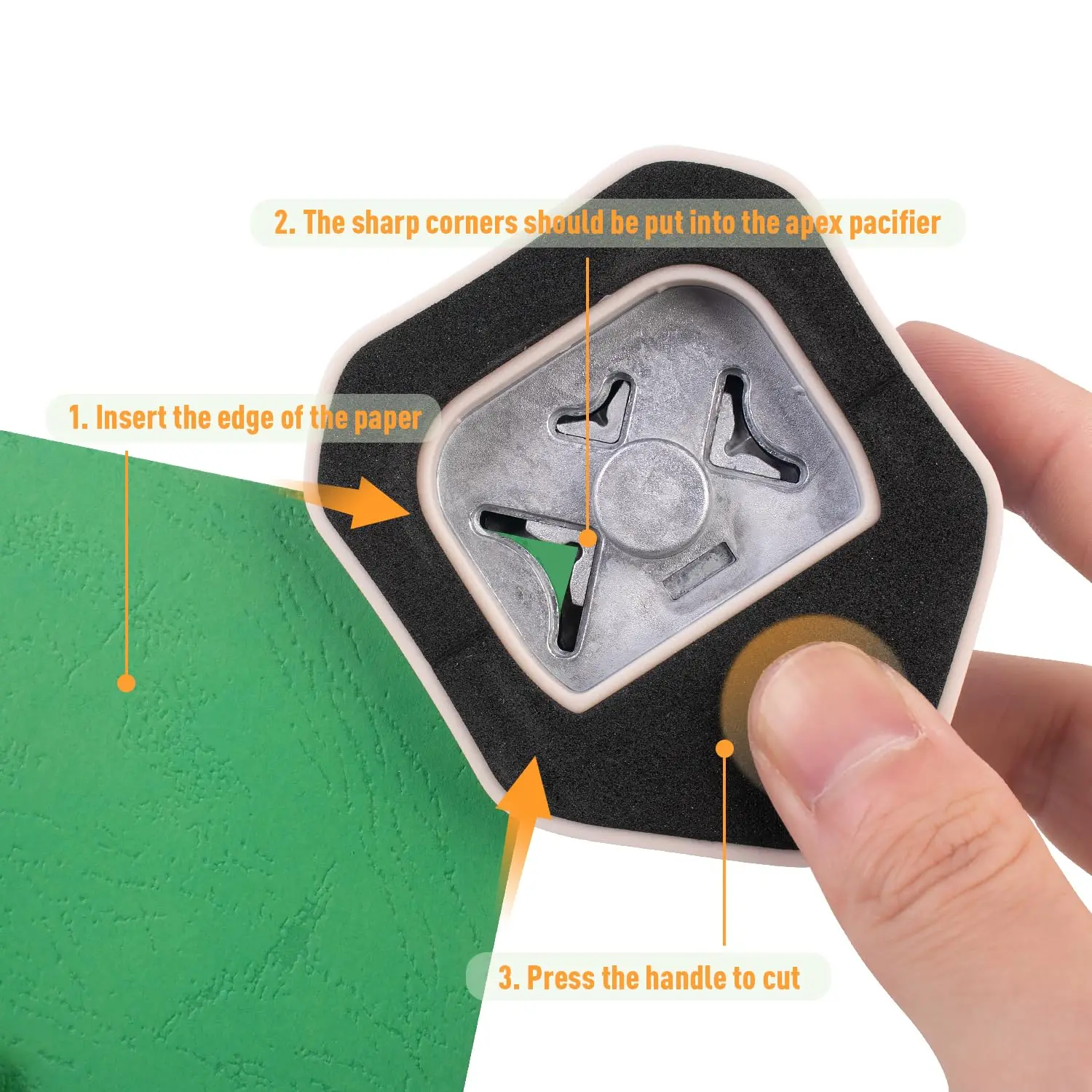 Three-in-One Paper Corner Rounder Punch Trimmer Cutter for DIY Making Card Craft Scrapbook Wrapping Paper Cutter Corner Puncher