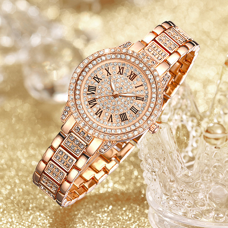 Frauen Luxus Kristall Exquisite Armbanduhr Quarz Relogio Feminino Casual Damen Uhren Uhr Montre Femme Mujer Weibliche Saati