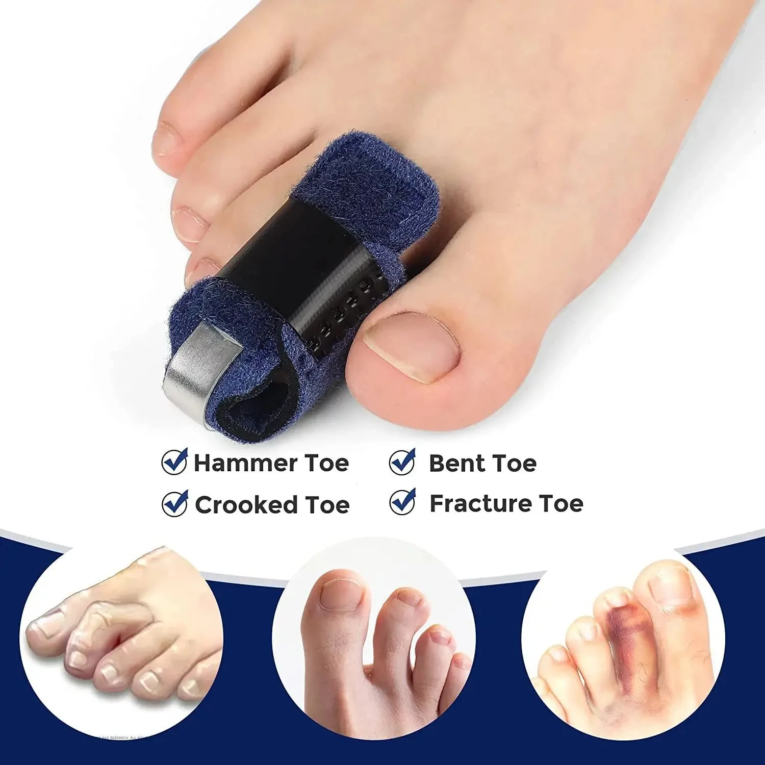 1pc Splint Toe Straightener Hammer Corrector Toe Brace Hammertoe Splint Toe Wrap Covers Broken bunion corrector Foot Care Tools
