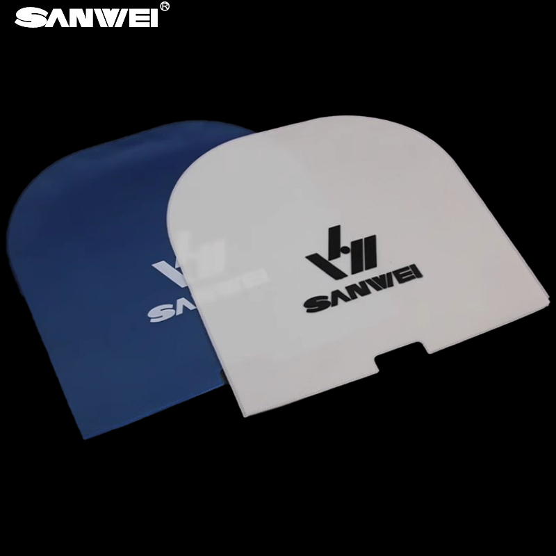 Sanwei dupla face raquete de tênis de mesa película protetora à prova de poeira anti-oxidação tênis de mesa bat protetor de borracha capa 1/2pc