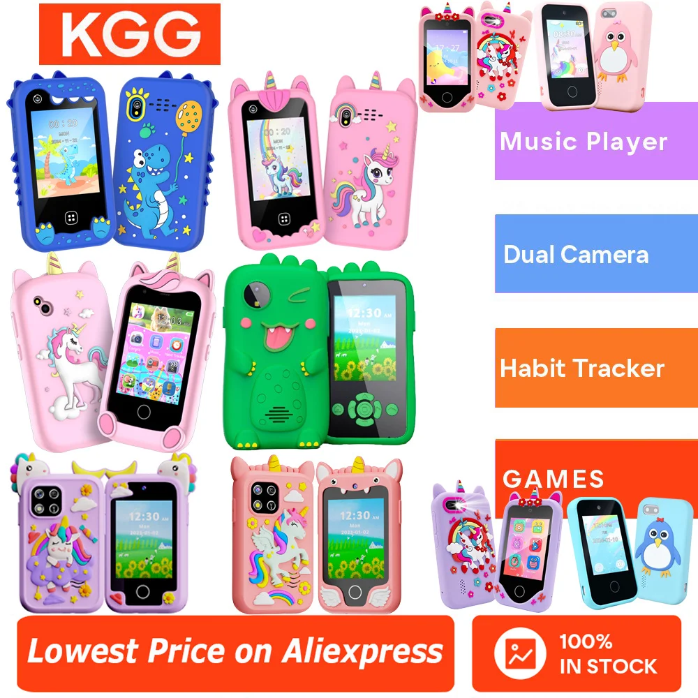 Crianças telefone inteligente para meninas meninos crianças brinquedos de telefone celular câmera dupla leitor música 17 jogos criança aprendizagem telefone para presentes aniversário