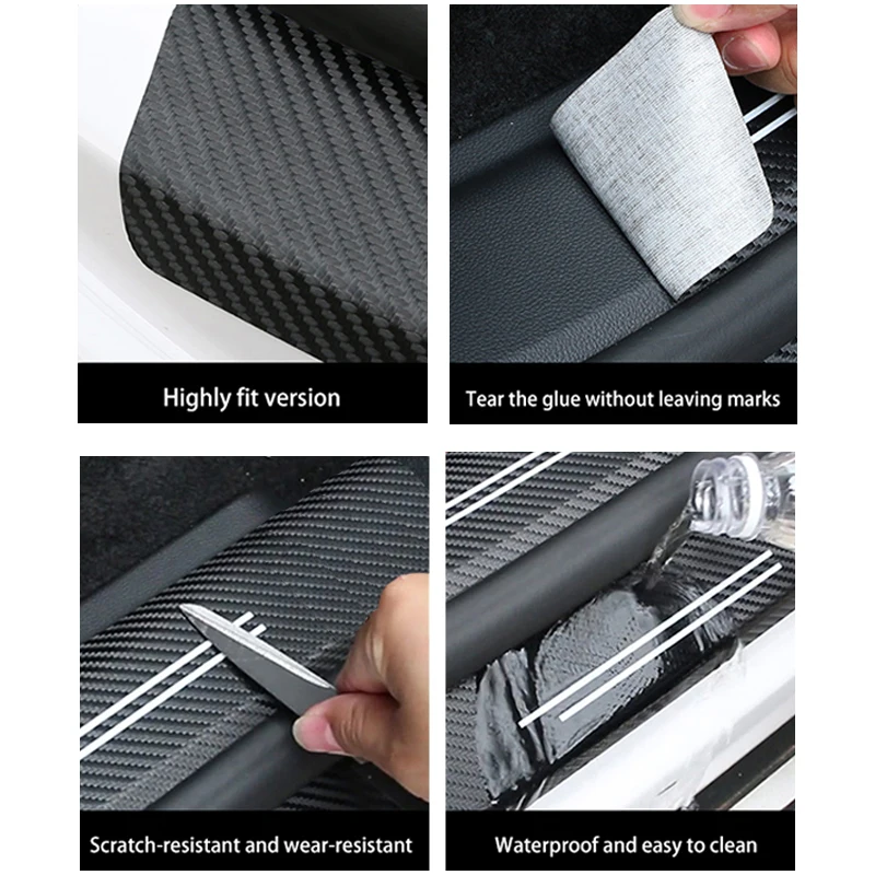 Pegatinas protectoras de maletero de coche de fibra de carbono para BMW X1 X3 X4 X5 X7 F10 F20 F30 G20 F15 F16 F34 E90 E91 E92 E93 1 2 3 4 5 7 Series