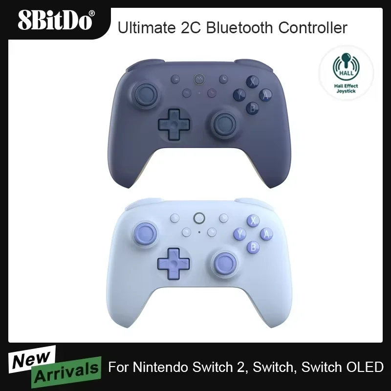 Controlador Bluetooth 8BitDo Ultimate 2C para Switch 2 Gamepad inalámbrico con Joystock de efecto Hall para Nintendo Switch, consola OLED
