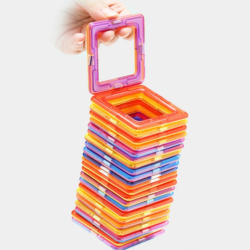 Carreaux de Construction magnétiques 50 pièces, blocs magnétiques, ensemble de Construction de plus de 3 ans, jouet éducatif Montessori, cadeaux pour enfants